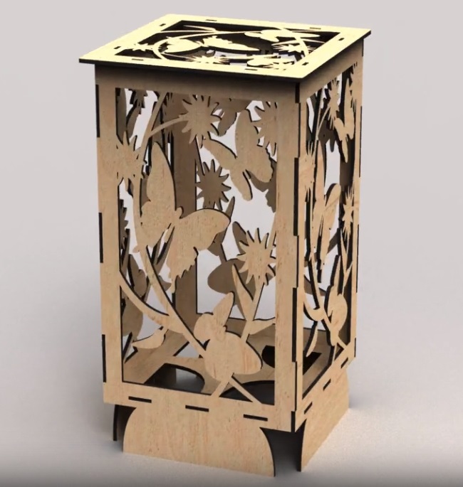 Decorative Butterfly Lamp For Laser Cutting Free Vector File