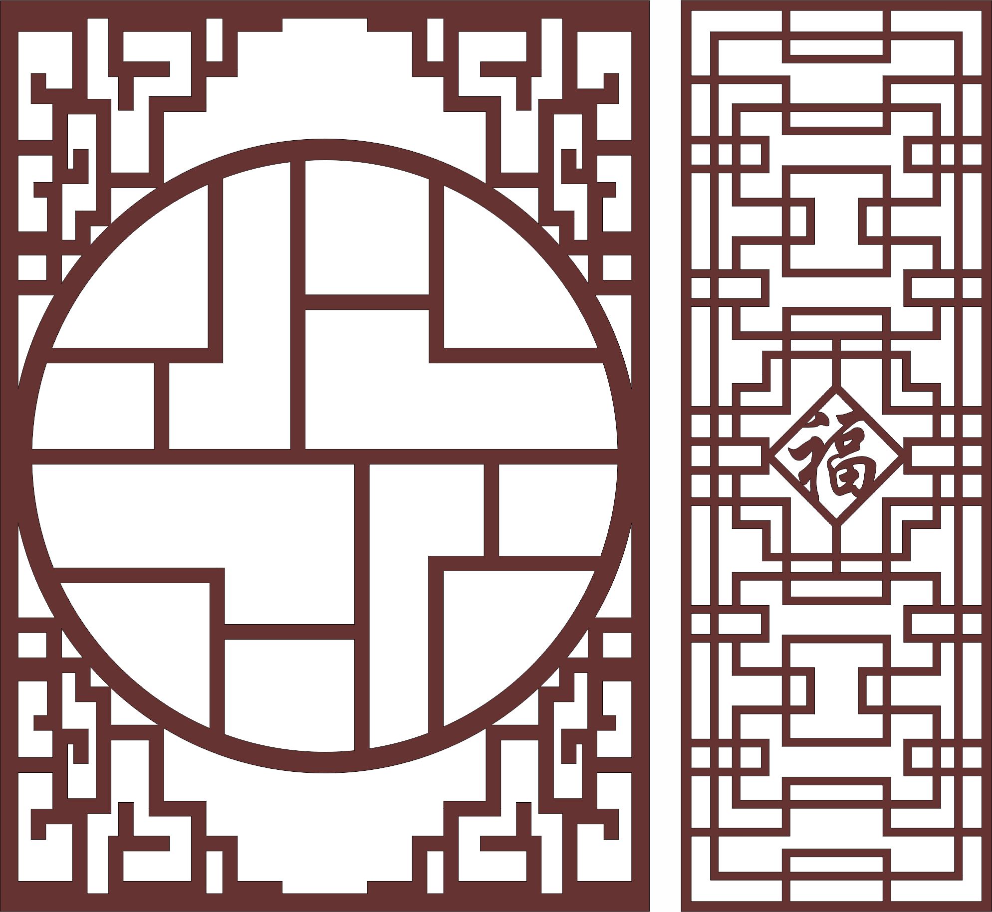 Decorative Cafe Partition Design For Laser Cut Free Vector File