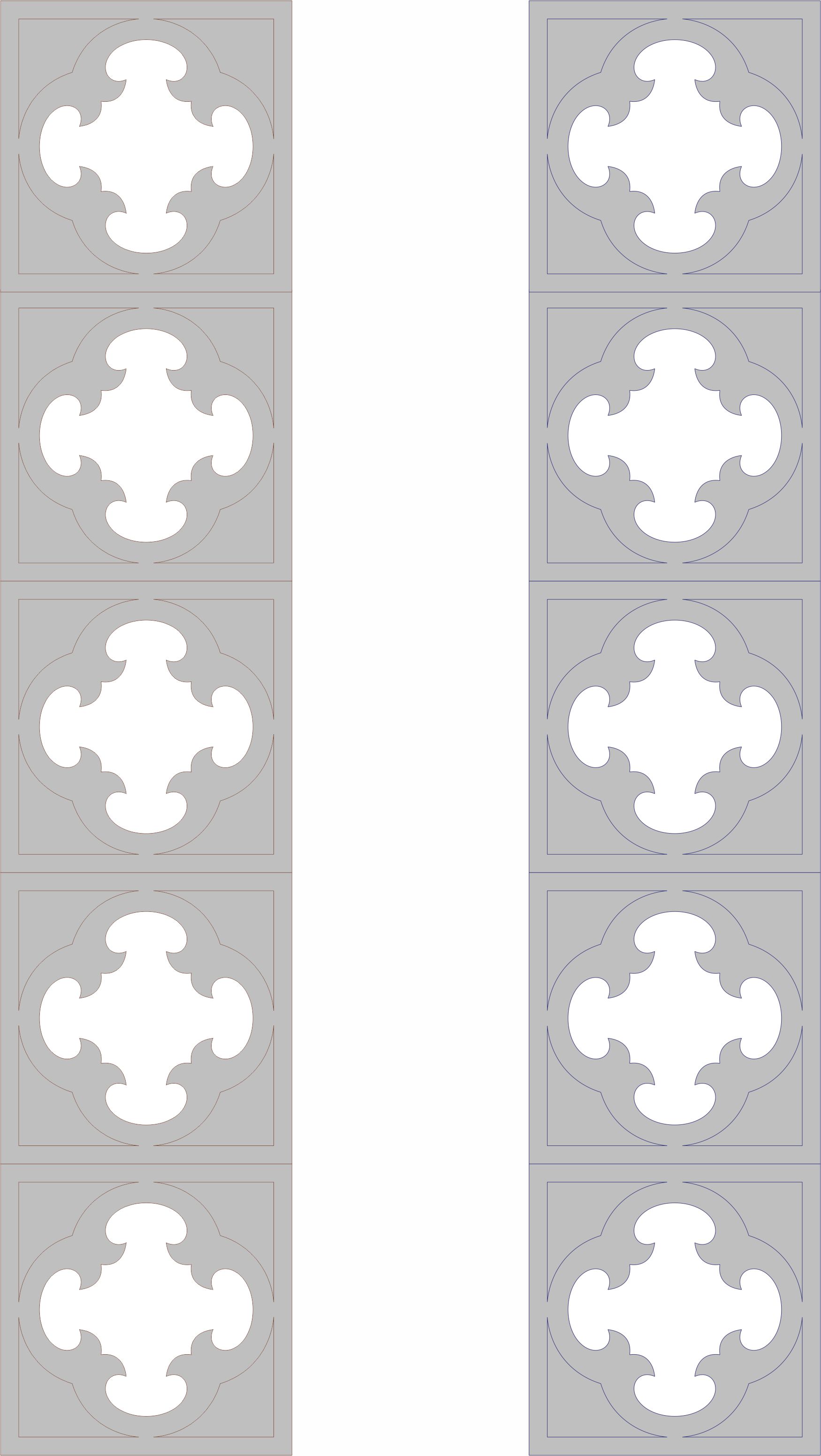 Decorative Carved Lattice Partition For Laser Cutting Free DXF File