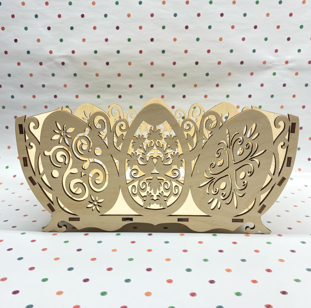Decorative Easter Egg Basket Free Vector File