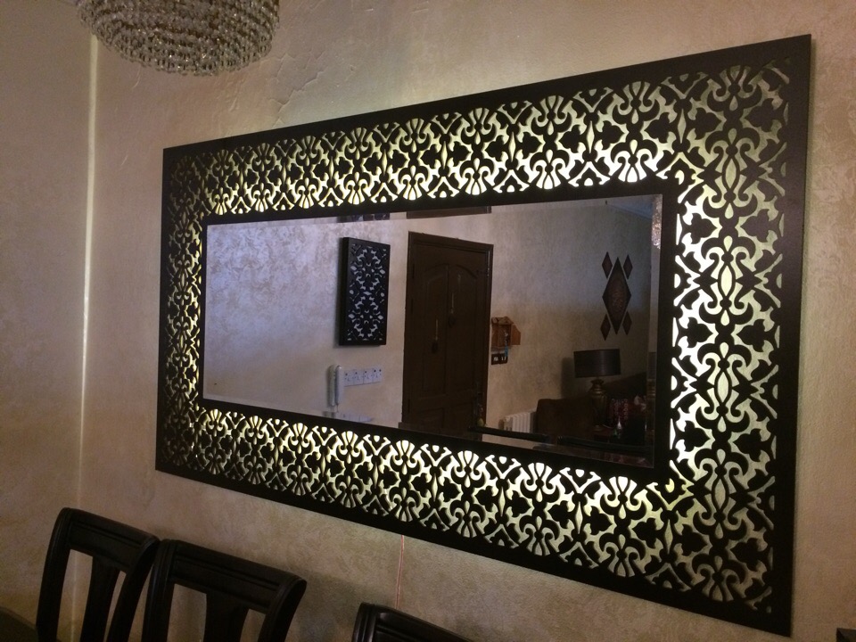 Decorative Framed Mirror Large Free DXF File
