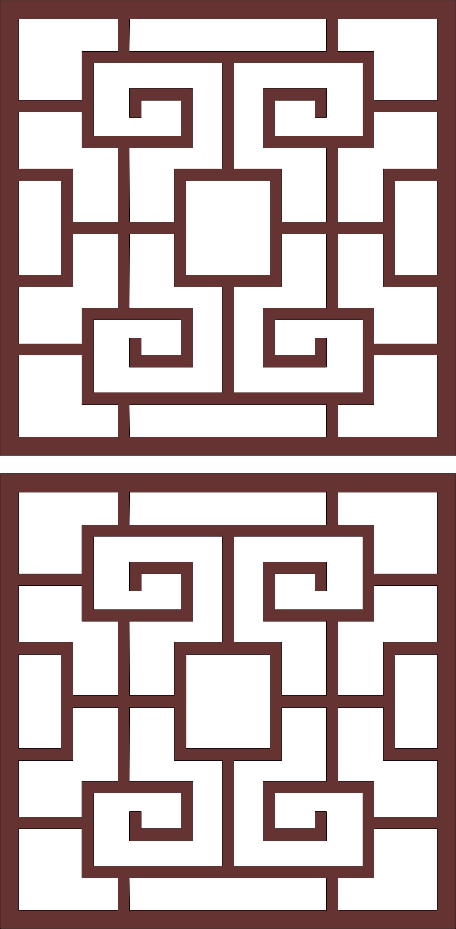 Decorative Lattice Screen Pattern For Laser Cutting Free DXF File