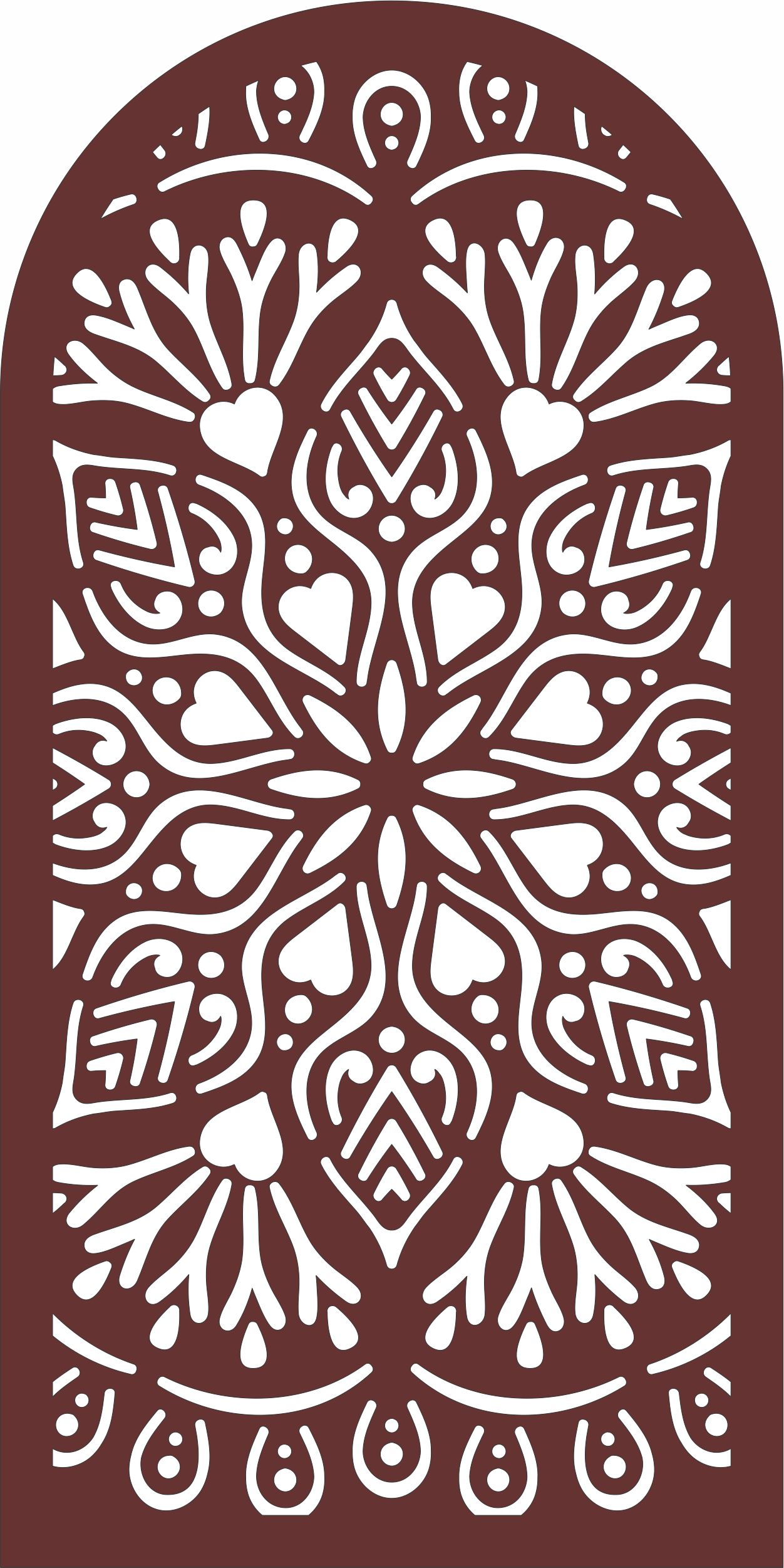 Decorative Living Room Screen Design For Laser Cutting Free DXF File