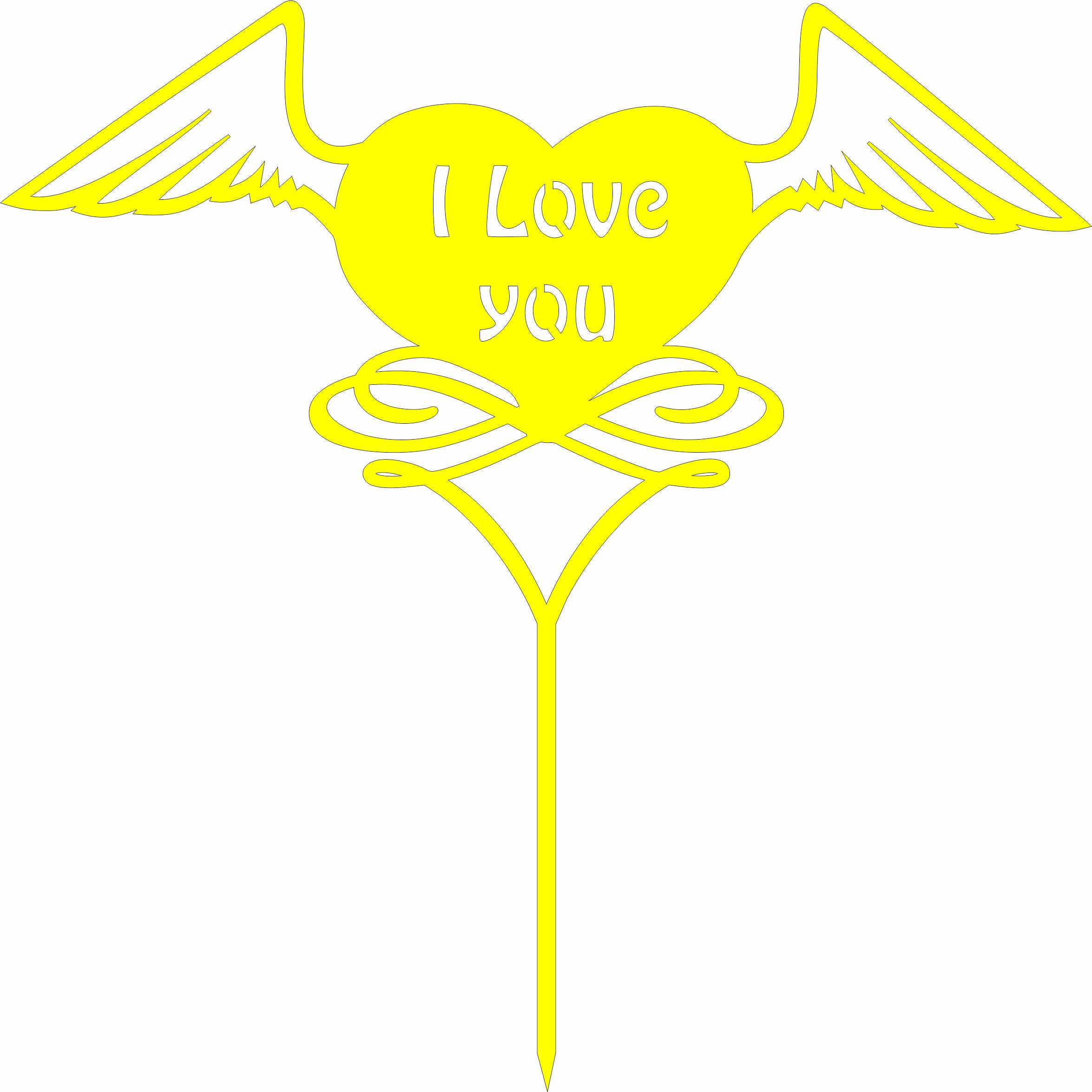 Decorative Love Topper Ornament Pattern Free Vector File