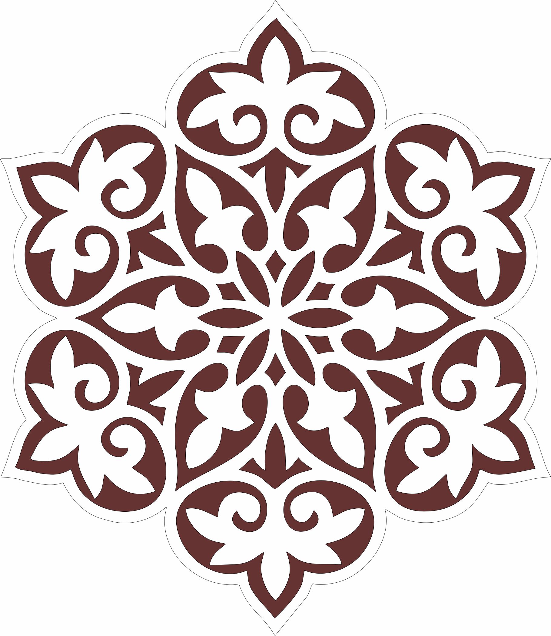 Decorative Motifs Circle Design For Laser Cut Free Vector File