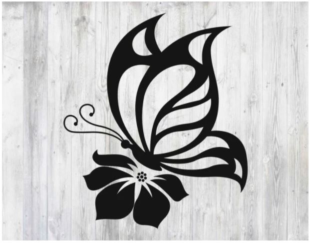 Decorative Panel On The Wall Butterfly Free Vector File