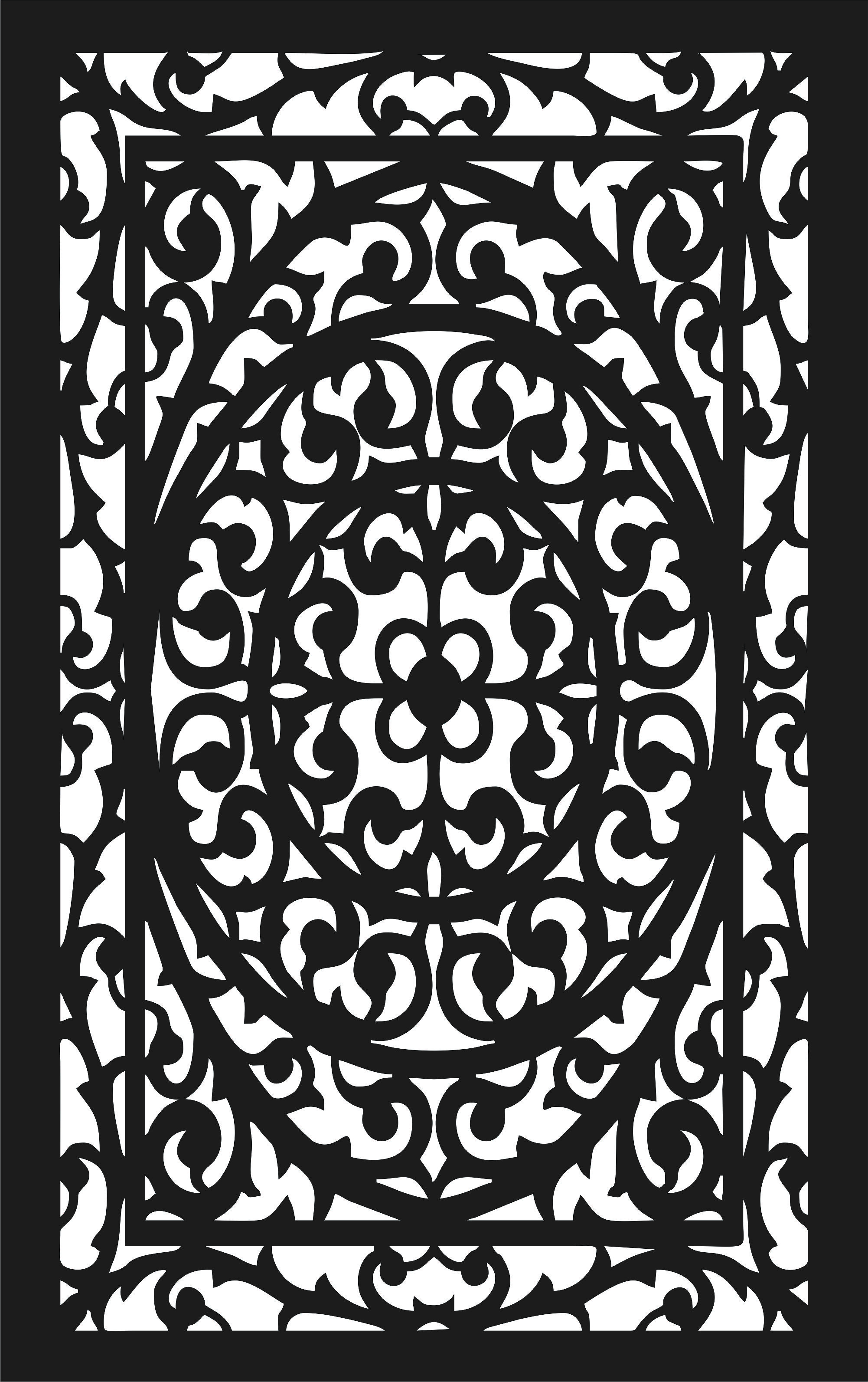 Decorative Partition Indoor Panel Room Divider Lattice Seamless Design Pattern For Laser Cut Free Vector File