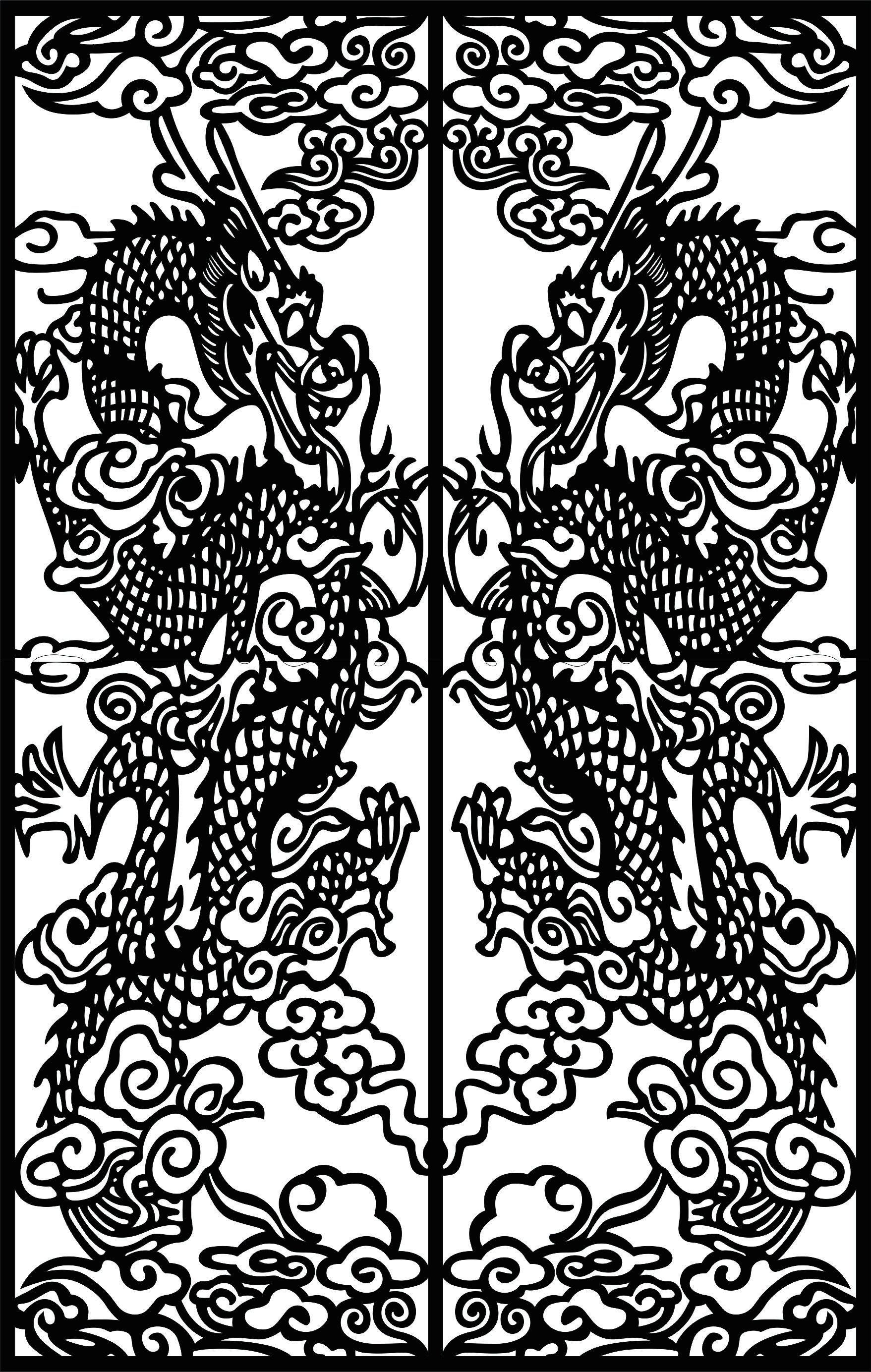 Decorative Privacy Indoor Panels Lattice Room Divider Pattern For Laser Cut Free Vector File