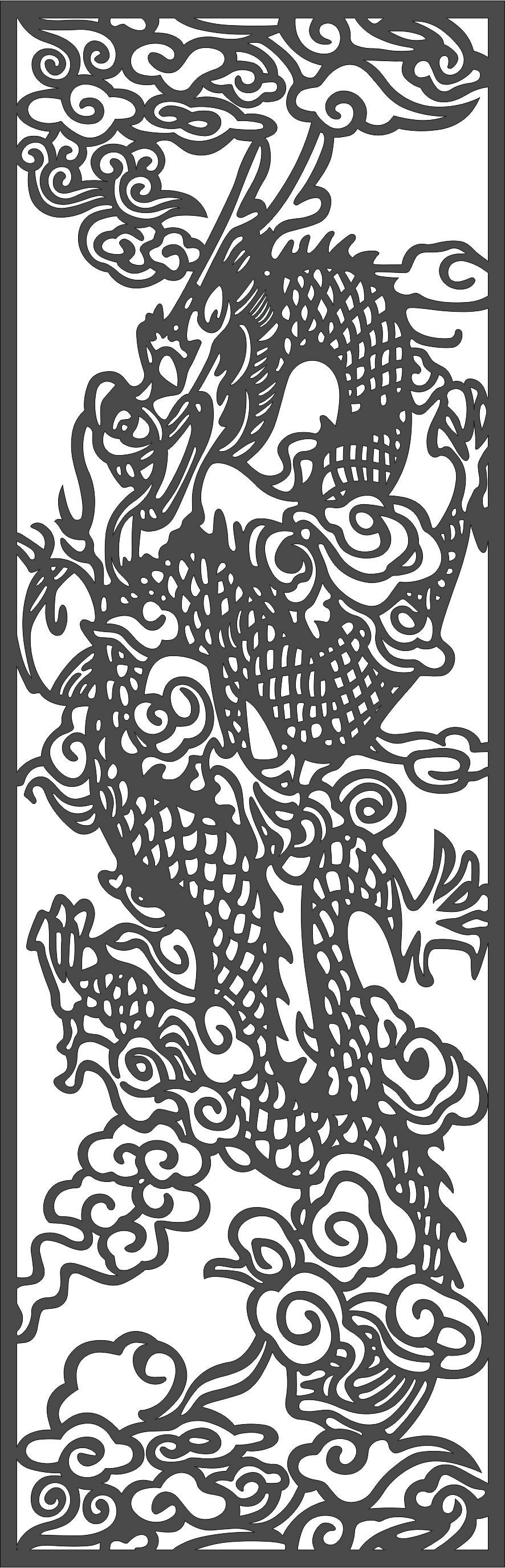 Decorative Privacy Partition Indoor Panel Lattice Room Divider Seamless Design For Laser Cut Free Vector File