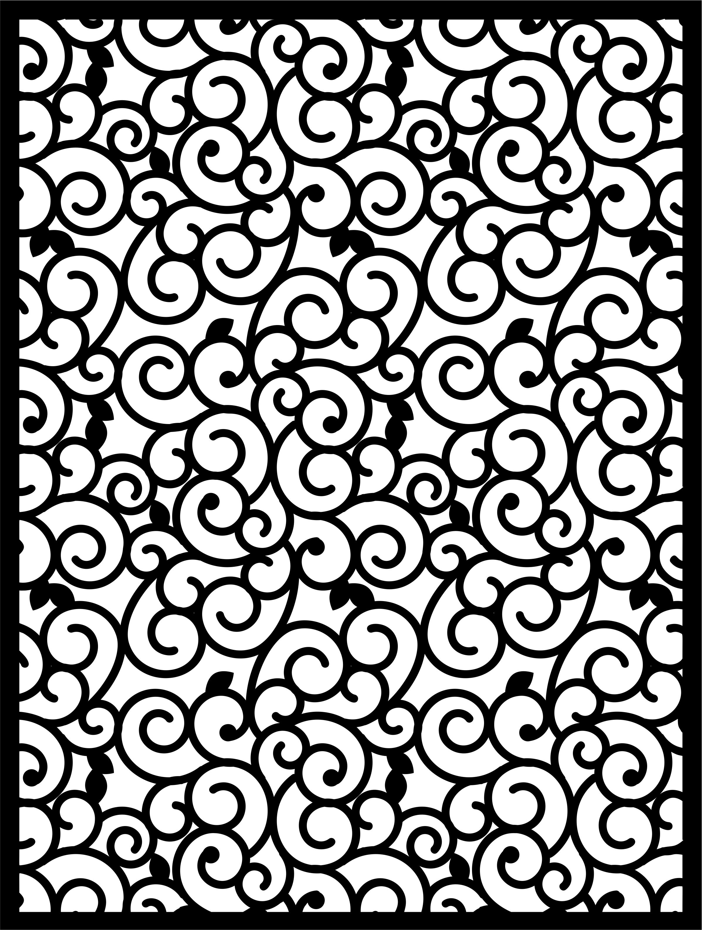 Decorative Privacy Partition Indoor Panel Room Divider Floral Lattice Stencil Free DXF File