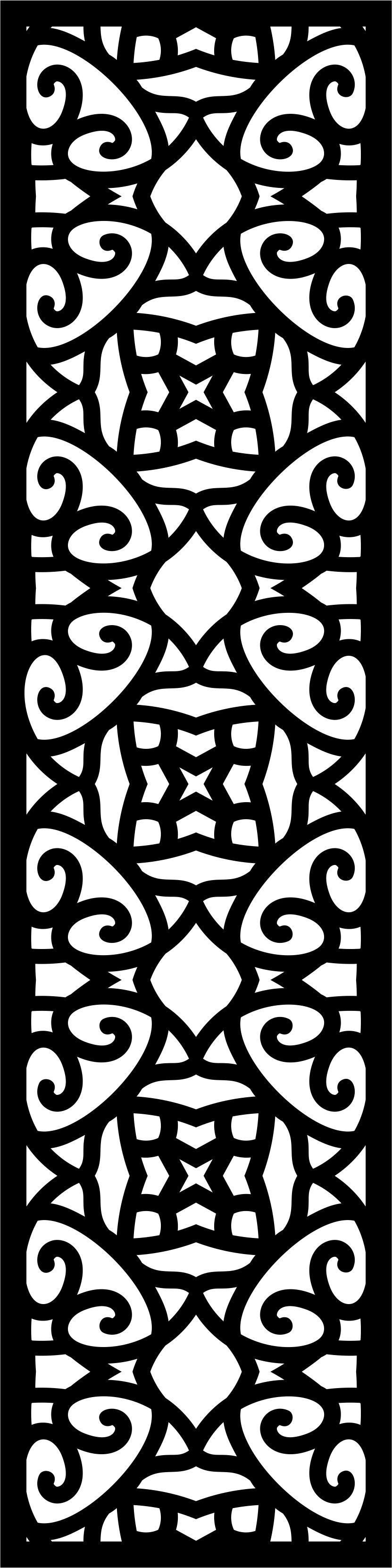 Decorative Privacy Partition Indoor Panels Floral Lattice Stencil Room Divider Patterns Free DXF File