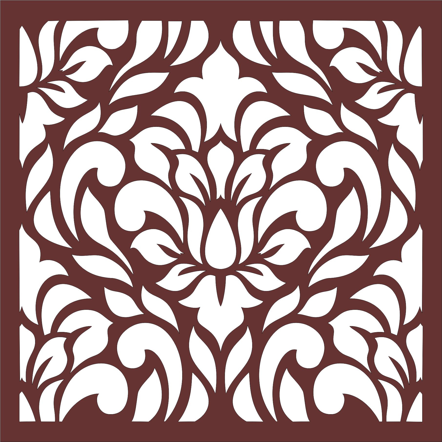 Decorative Privacy Partition Indoor Panels Room Divider Grill Seamless For Laser Cut Free Vector File