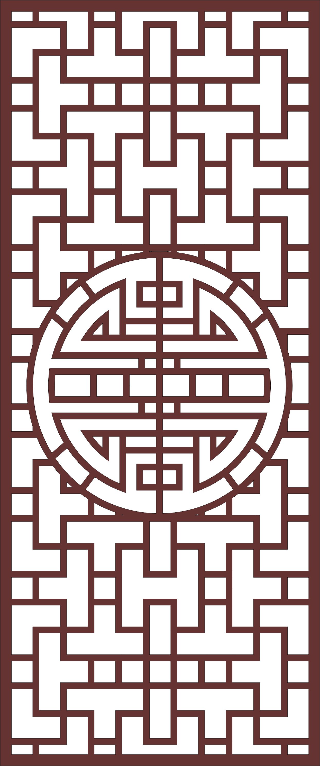 Decorative Privacy Partition Indoor Panels Room Divider Seamless Cnc Laser Cutting Free DXF File