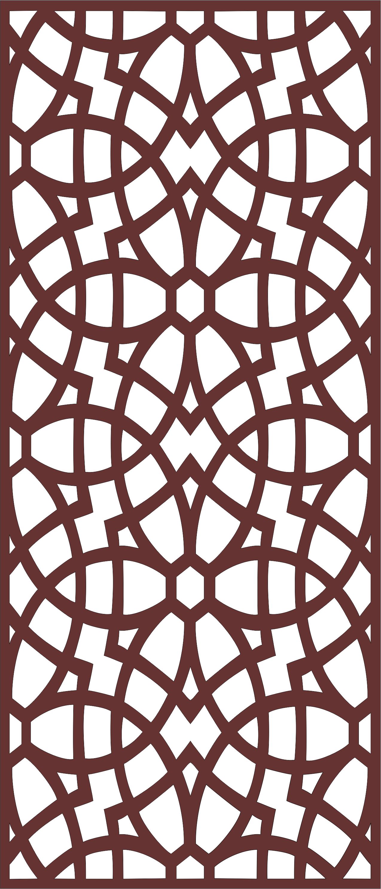 Decorative Privacy Partition Indoor Panels Room Divider Seamless Pattern For Laser Cut Free Vector File