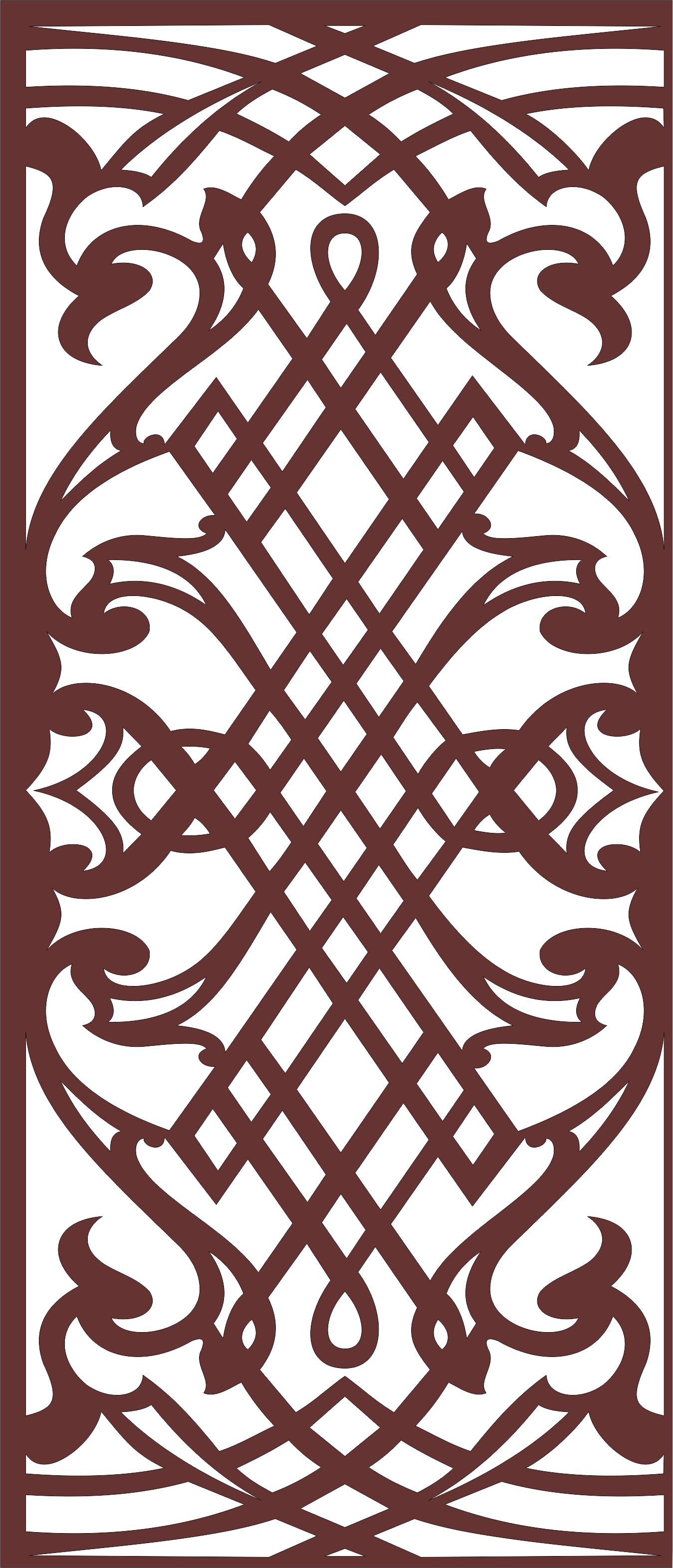 Decorative Privacy Partition Indoor Panels Screen Room Divider Pattern For Laser Cut Free Vector File