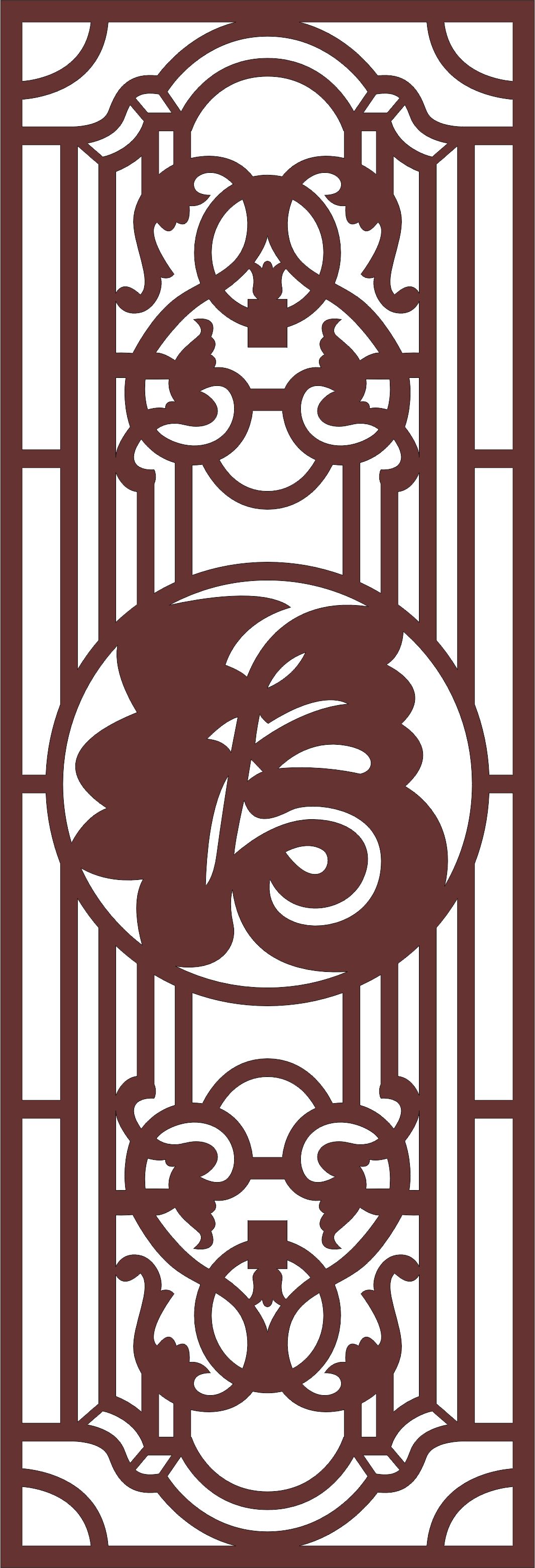 Decorative Privacy Partition Indoor Panels Screen Room Divider Seamless Design Cnc Laser Cutting Free DXF File