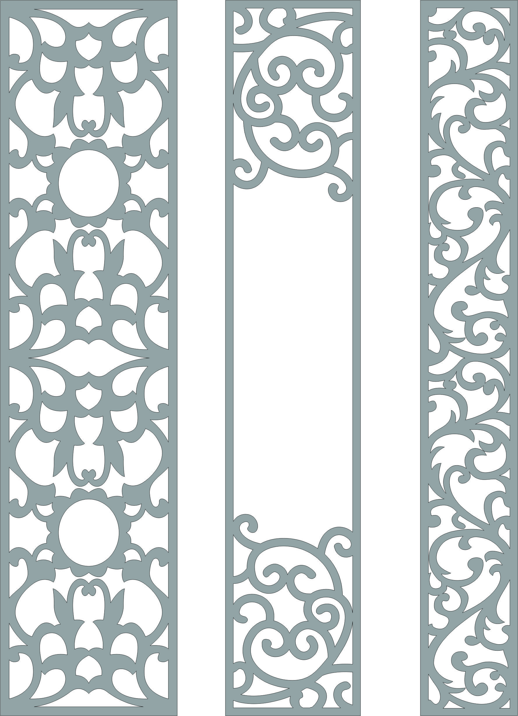 Decorative Privacy Partition Panels Lattice Room Divider Patterns For Laser Cut Free Vector File