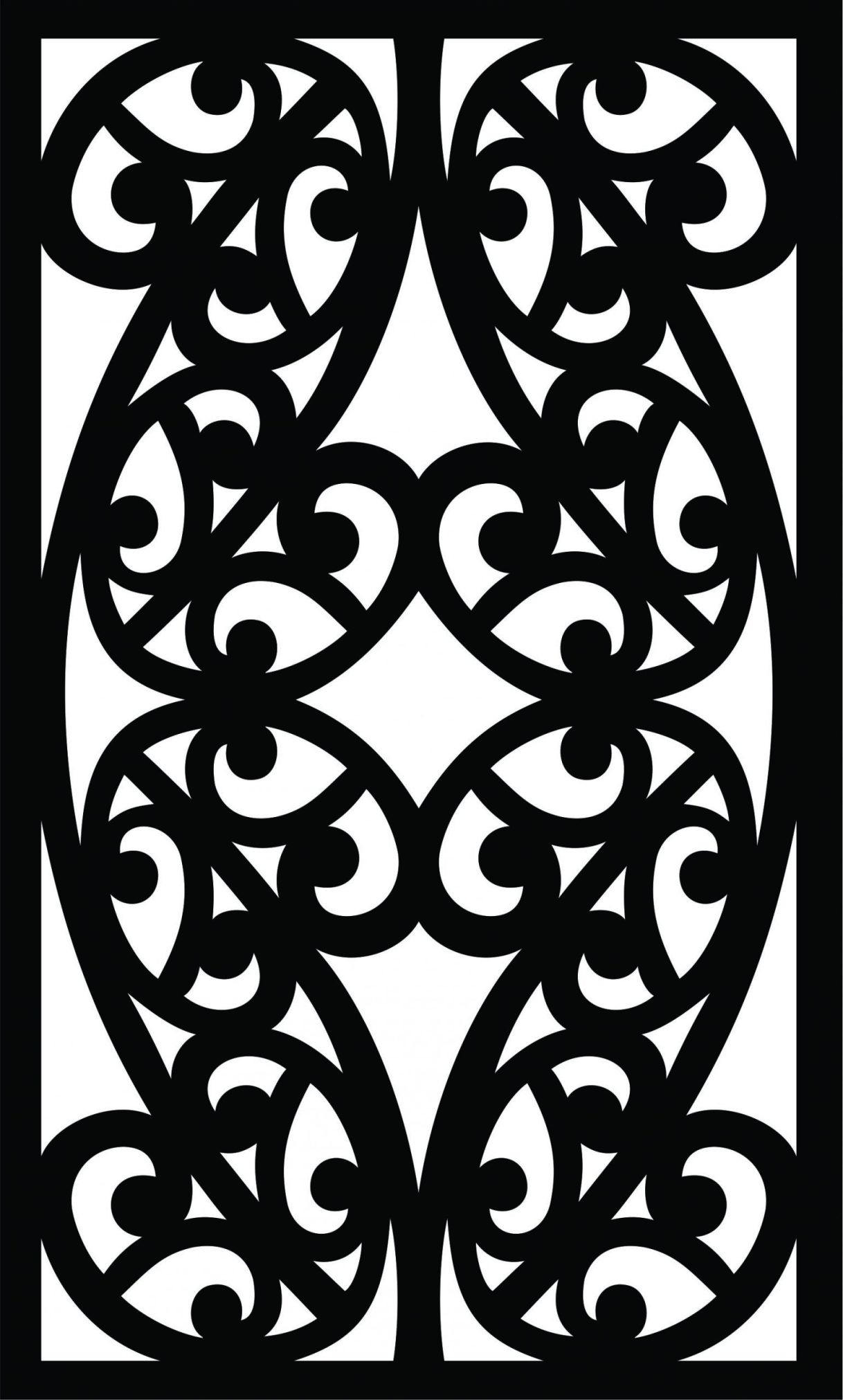 Decorative Screen Patterns For Laser Cutting 43 Free DXF File
