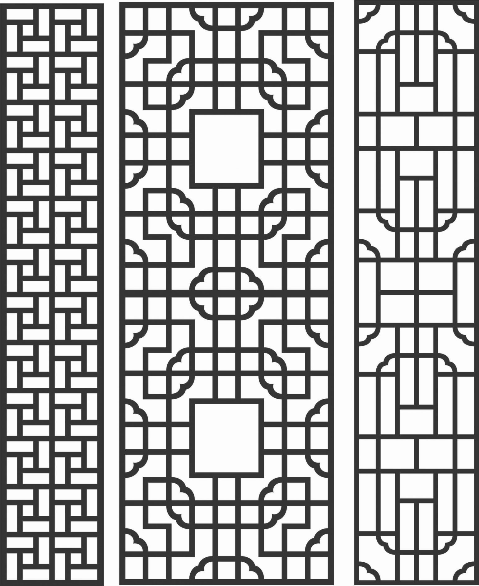 Decorative Screen Patterns For Laser Cutting 84 Free DXF File