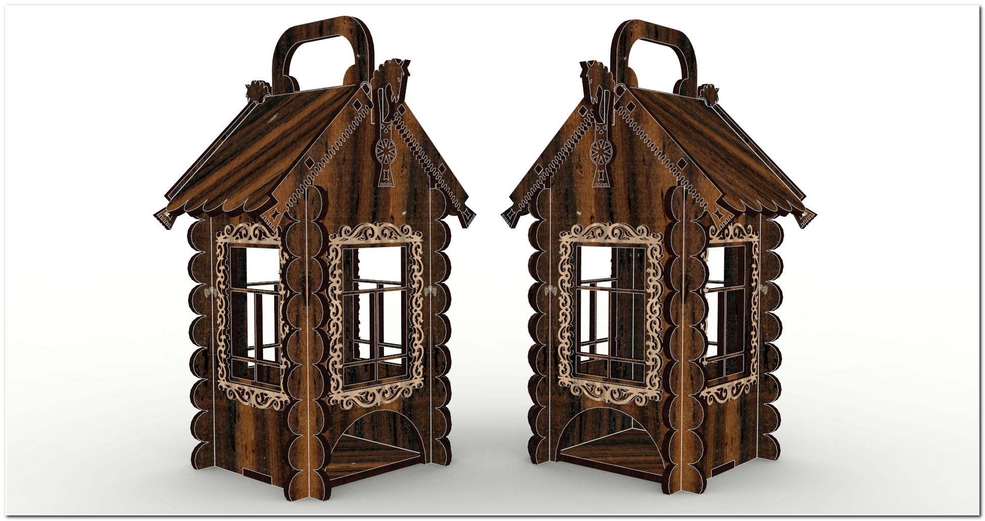 Decorative Tea House 4mm For Laser Cut Free Vector File