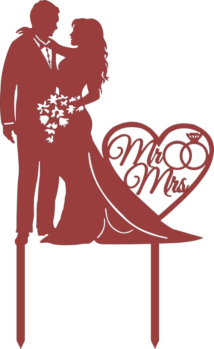 Decorative Valentine Heart Topper Ornament Free DXF File