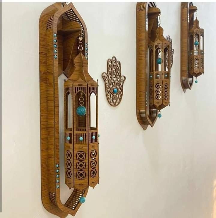 Decorative Wall Lamp For Laser Cutting Free Vector File
