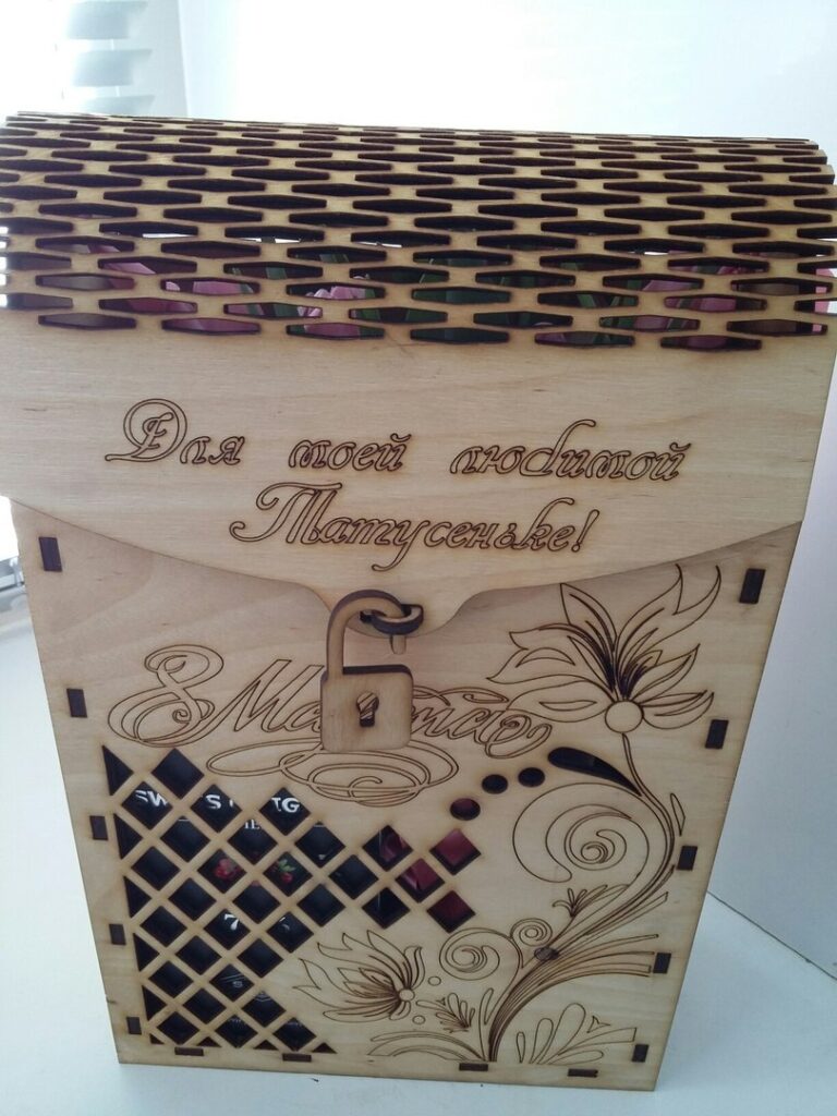 Decorative Wine Box 3mm Plywood For Laser Cut Free Vector File