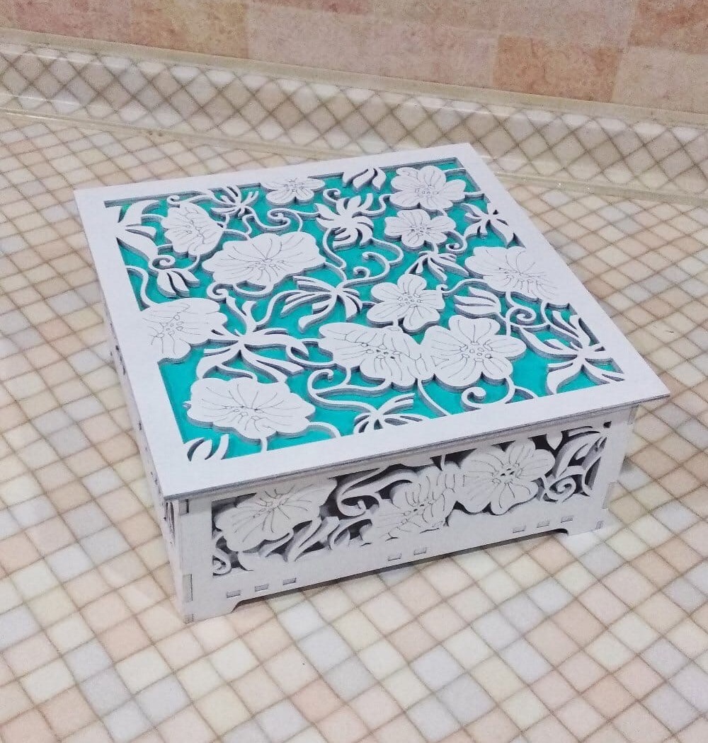 Decorative Wooden Jewelry Box For Laser Cut Free DXF File