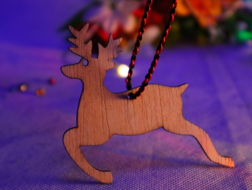 Deer Hanging Christmas Decoration Laser Cut Free Vector File