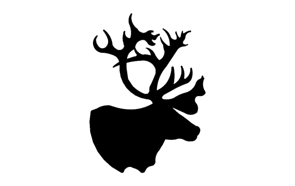 Deer Head Free DXF File Free Download - DXF Patterns