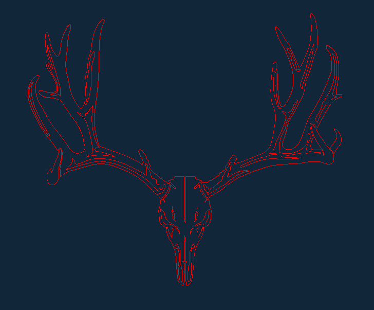 deer-skull Free DXF File