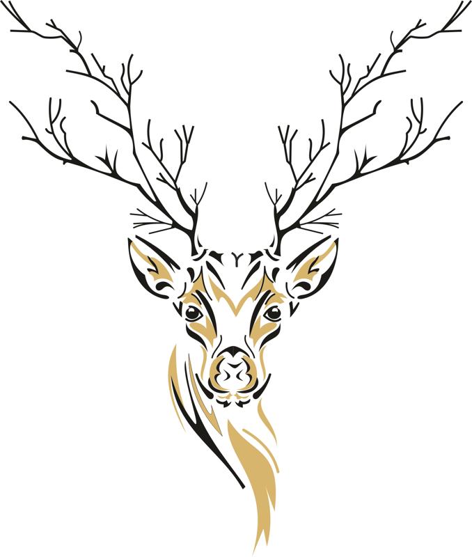 Deer Wall Decoration Deer Sketch Free DXF File