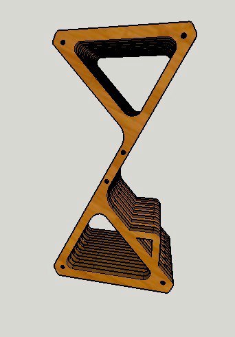 Delta Bar Stool Parametric Free DXF File