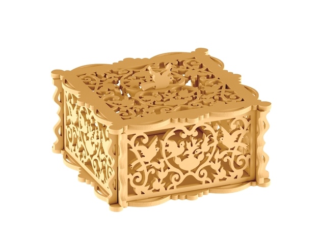 Designed Box 2 For Laser Cut Free DXF File