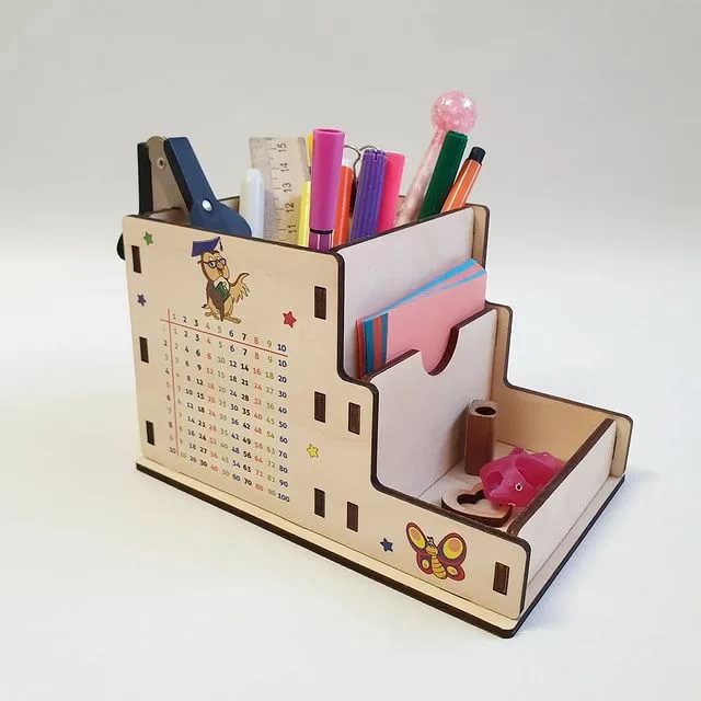 Desk Accessories Organizer For Laser Cut Free Vector File