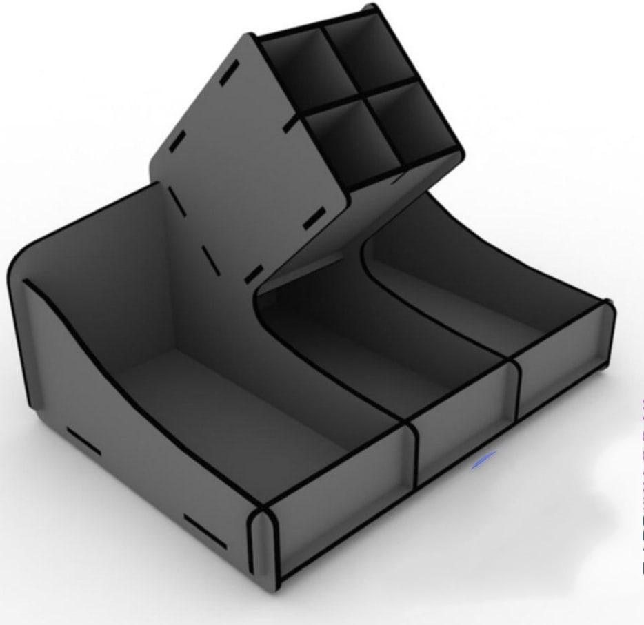 Desk Pencil Holder Organizer Wooden Free Vector File