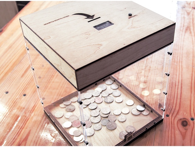 Digital Counting Bank Drawing For Laser Cut Free DXF File