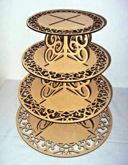 Display Shelves With Four Circle Circle Products For Laser Cut Cnc Free Vector File