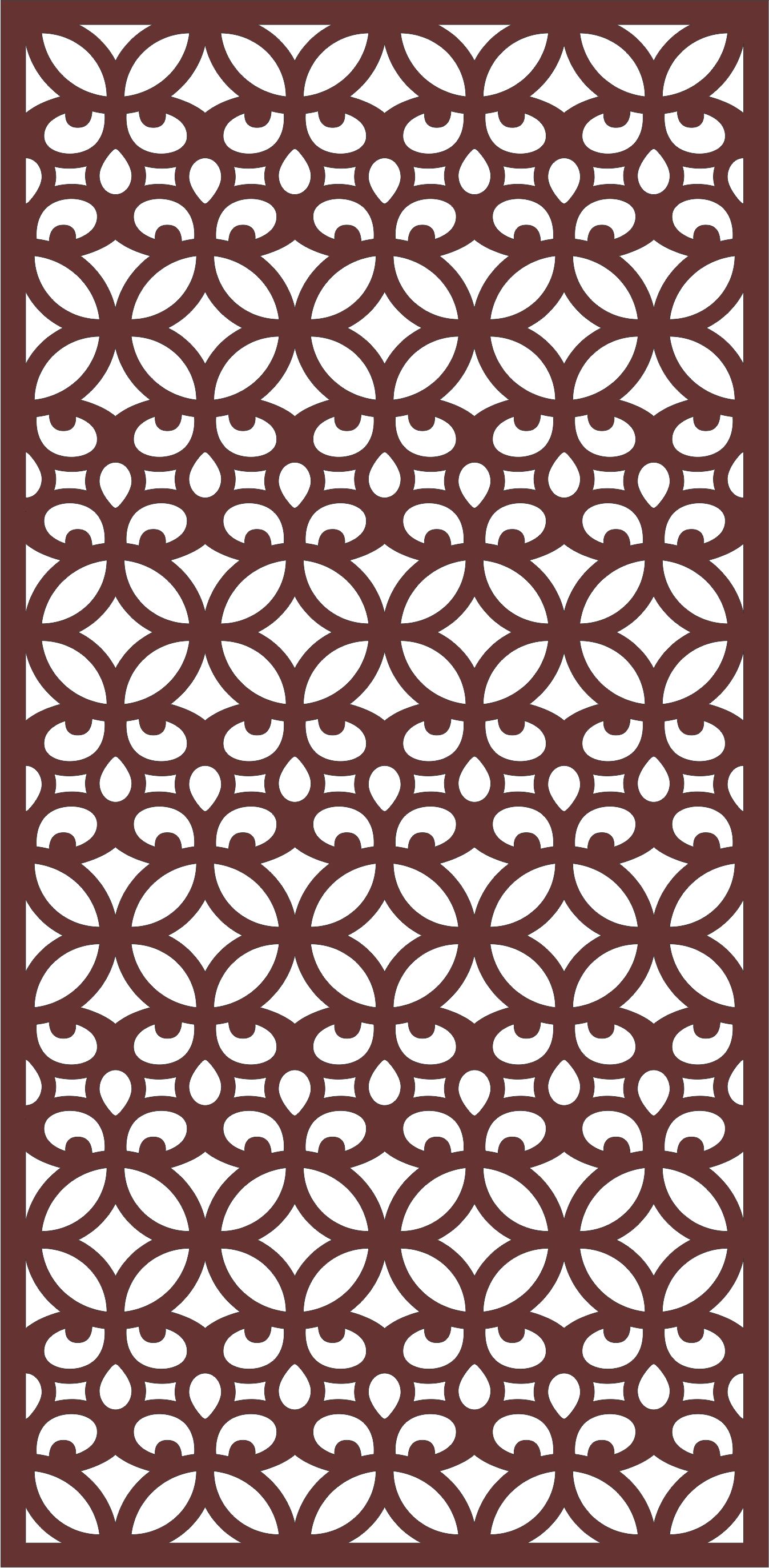 Divider Seamless Floral Jali For Laser Cut Free Vector File