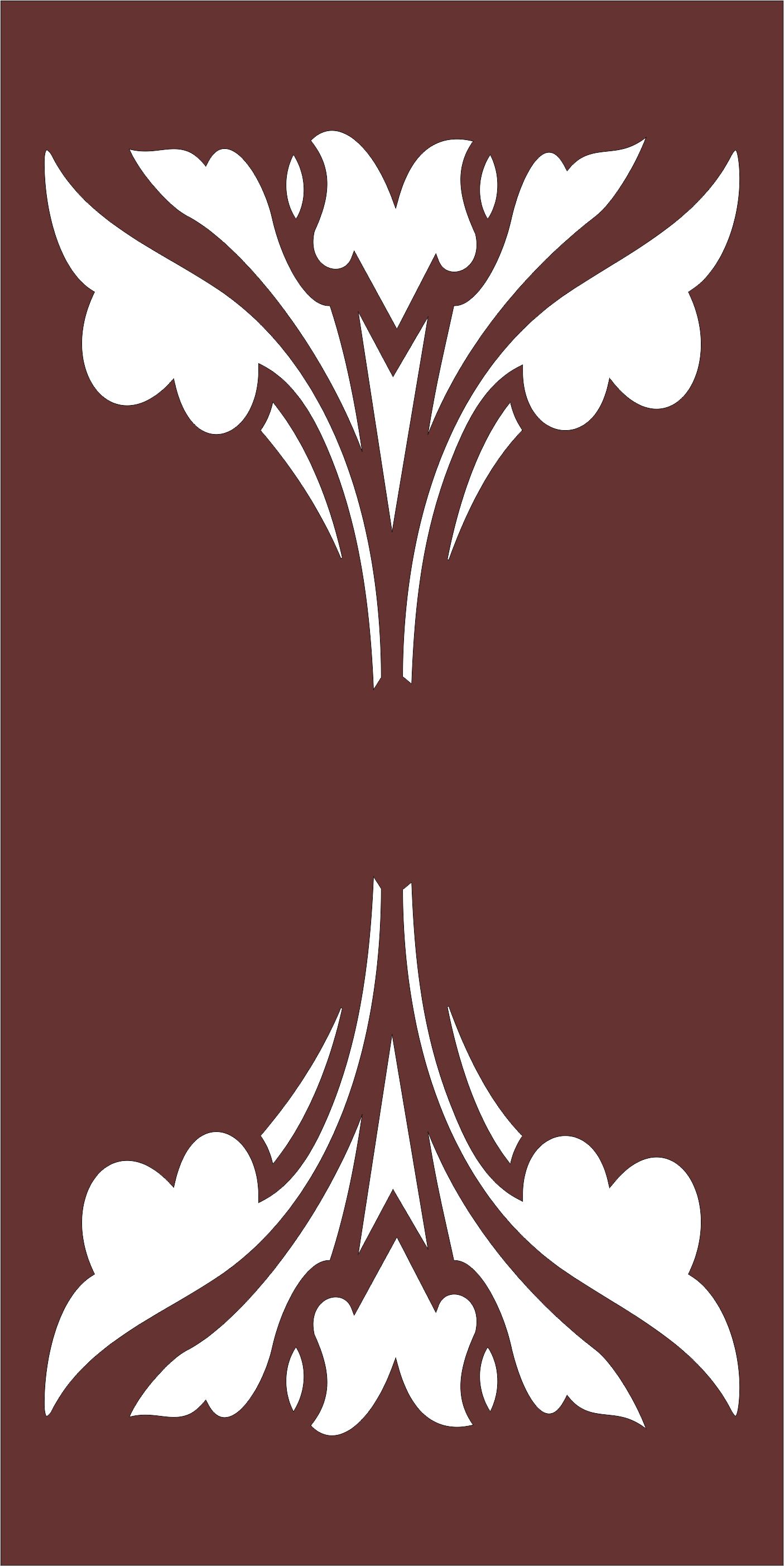 Divider Seamless Floral Jali Panel For Laser Cut Free Vector File