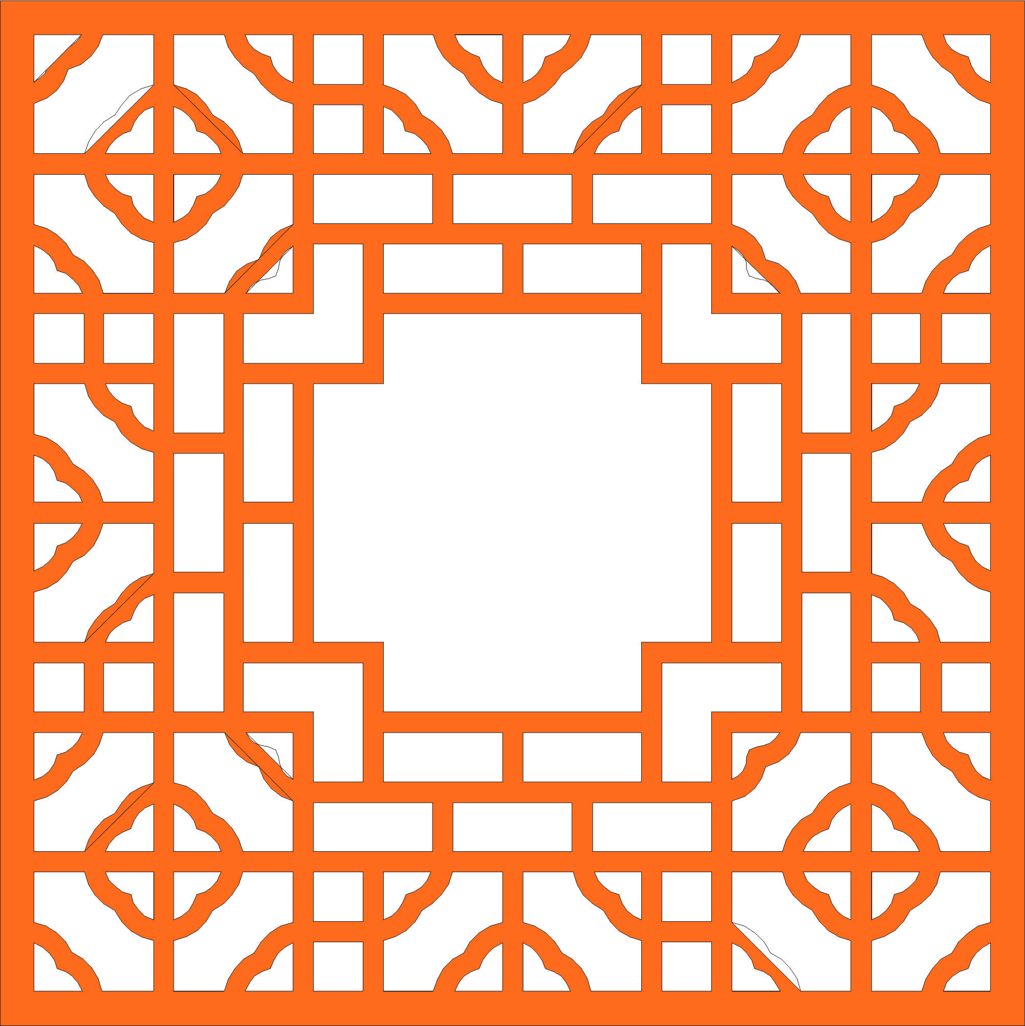 Divider Seamless Floral Lattice Stencil Design For Laser Cut Free Vector File