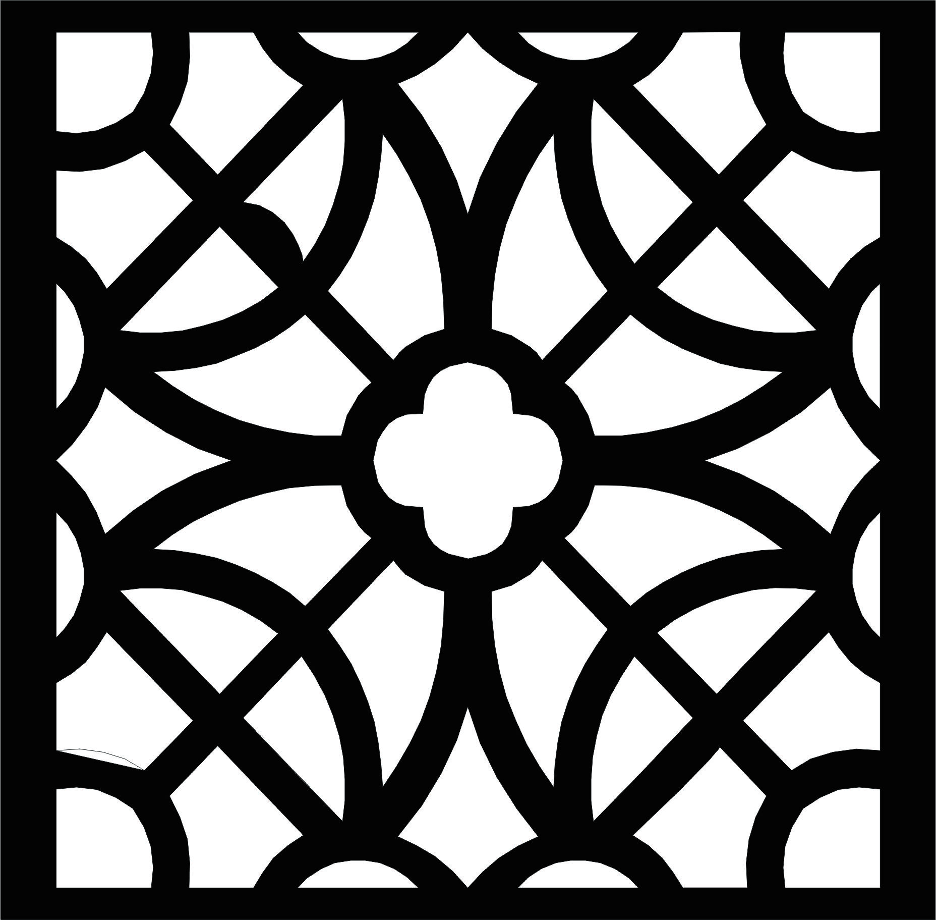 Divider Seamless Floral Lattice Stencil For Laser Cut Free Vector File