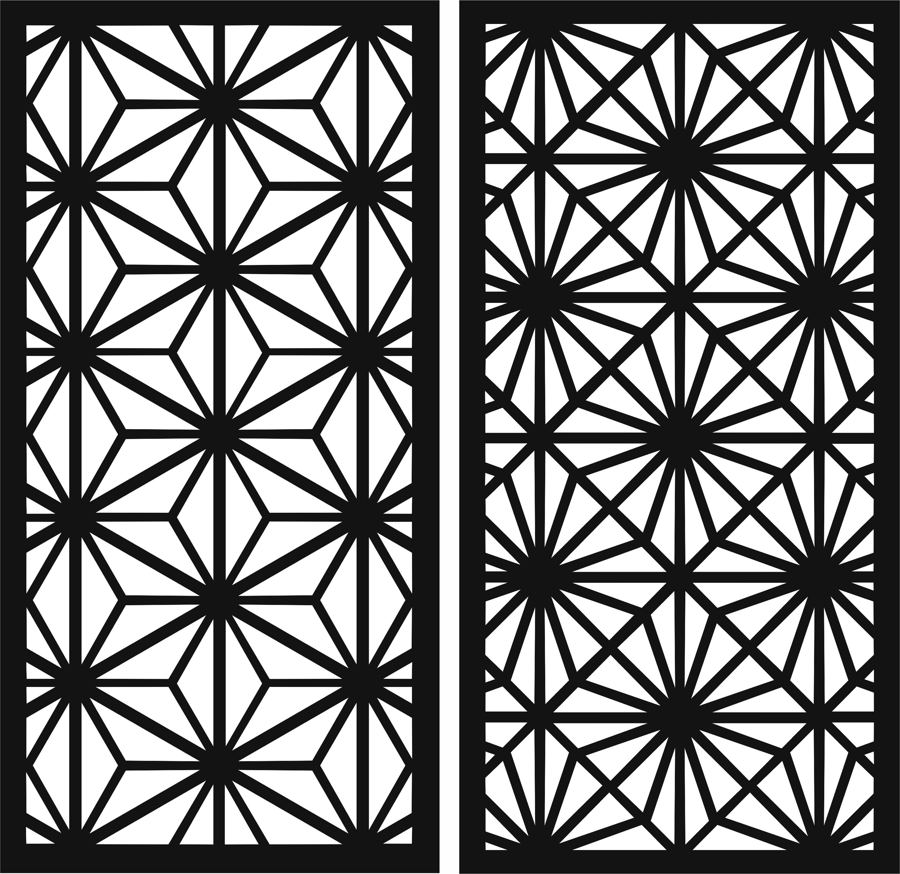 Divider Seamless Floral Screen Designs Set For Laser Cut Free Vector File