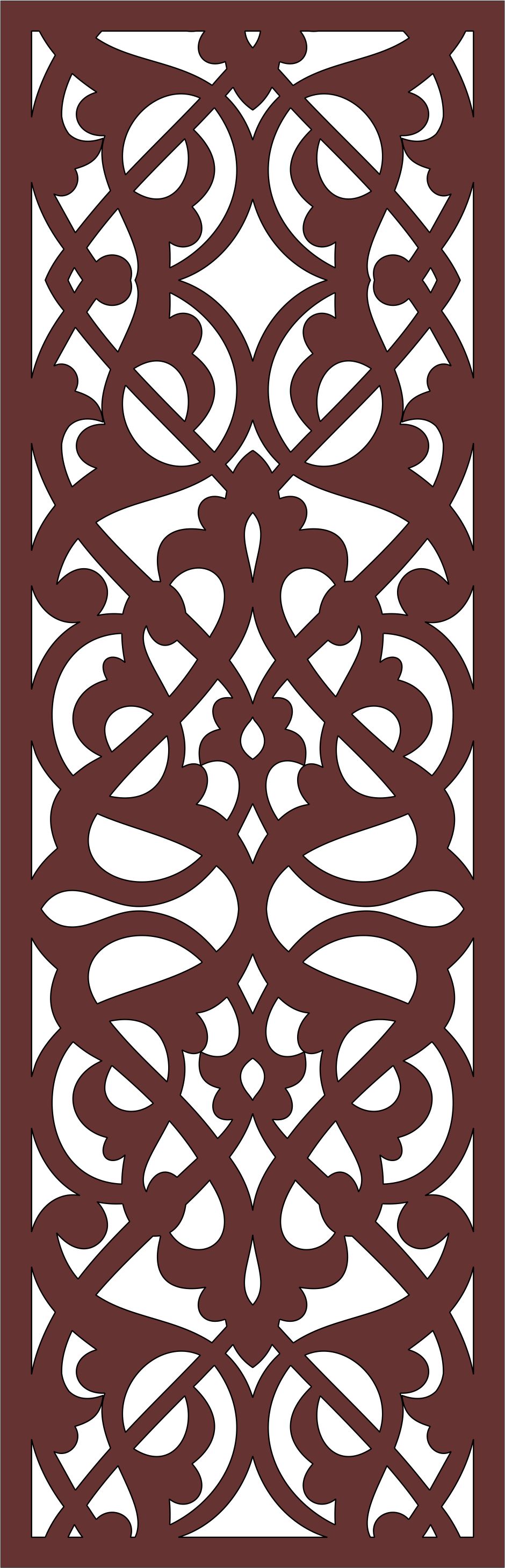 Divider Seamless Screen For Laser Cut Free Vector File