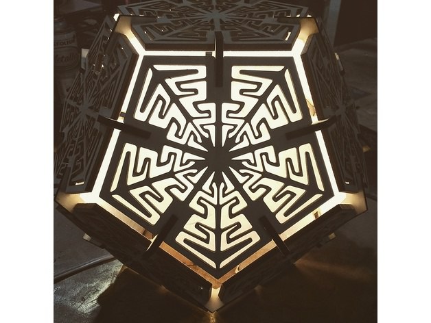 Dodecahedron Lamp 6mm Free Vector File