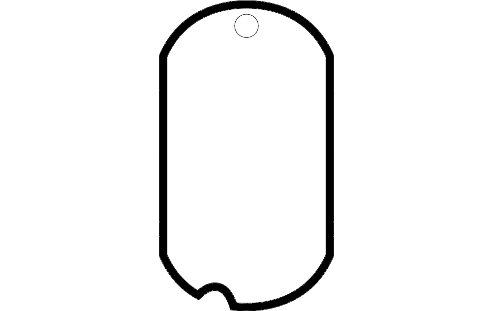 Dog Tag Free DXF File