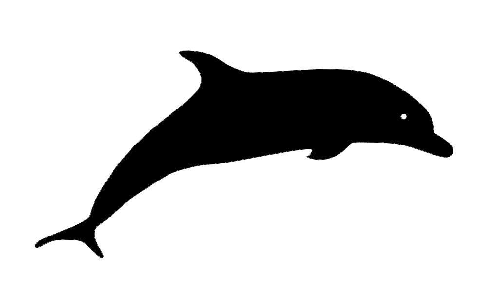 Dolphin Silhouette Free DXF File