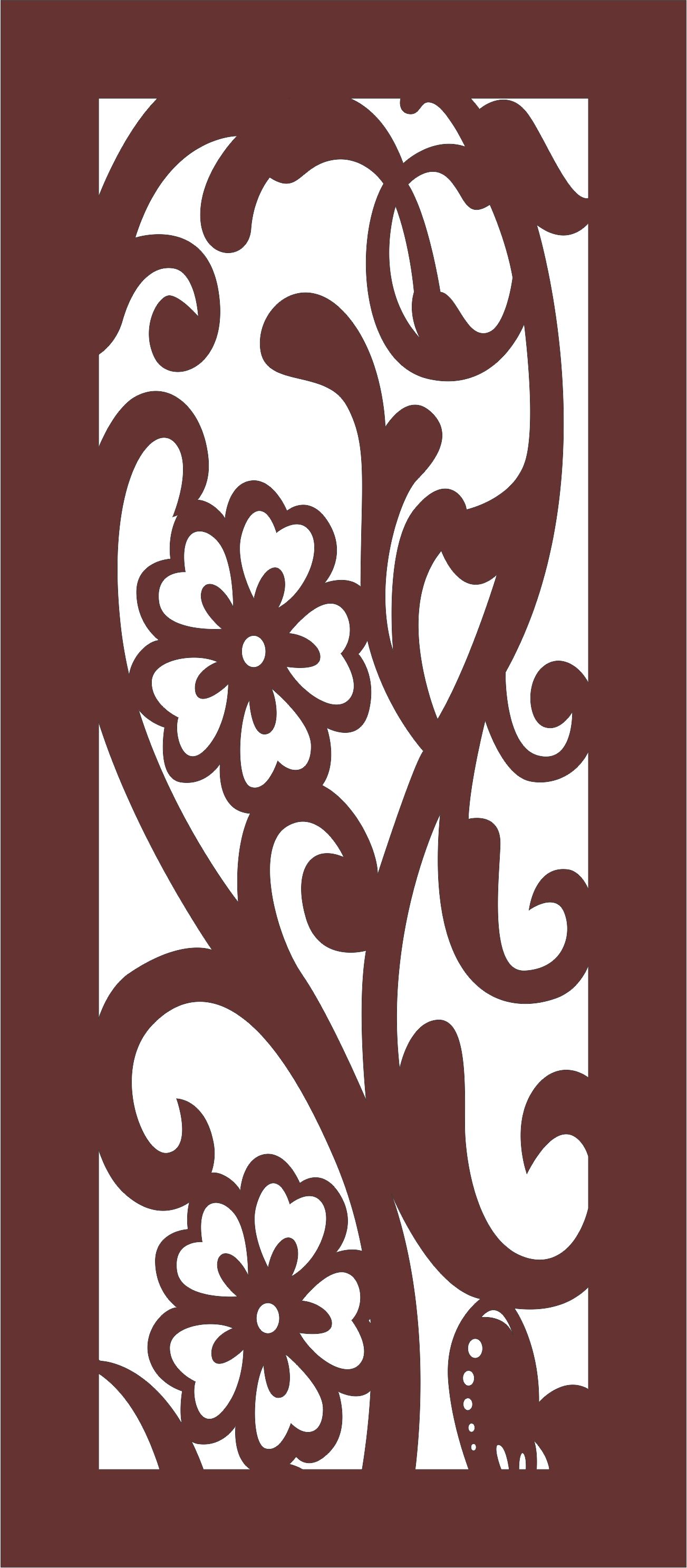 Door Jali Seamless Panel For Laser Cut Free Vector File