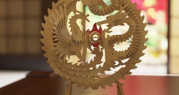 Dragon Cnc Model For Laser Cut Free DXF File