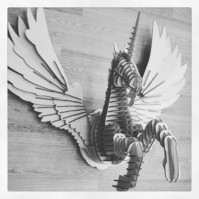 Dragon Horse Laser Cut Free DXF File